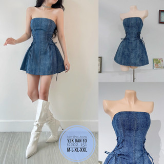Đầm jean cúp ngực bigsize 55-90kg kiểu dáng xòe tôn dáng mặc đi chơi đi tiệc đều được