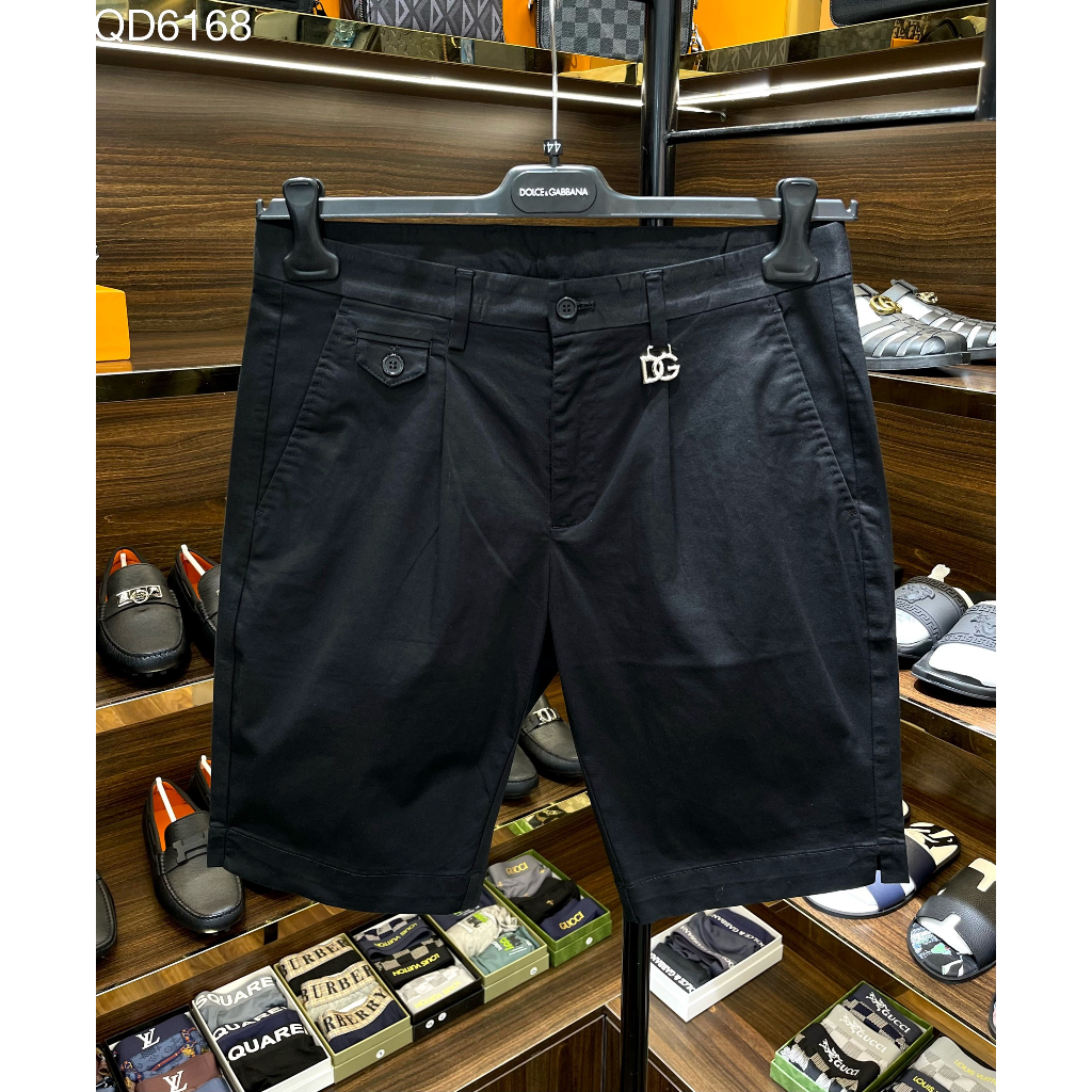 Quần short, ngố, đùi, cộc kaki Dolce Gabbana Đen trơn tag DG LA 1-1 on web