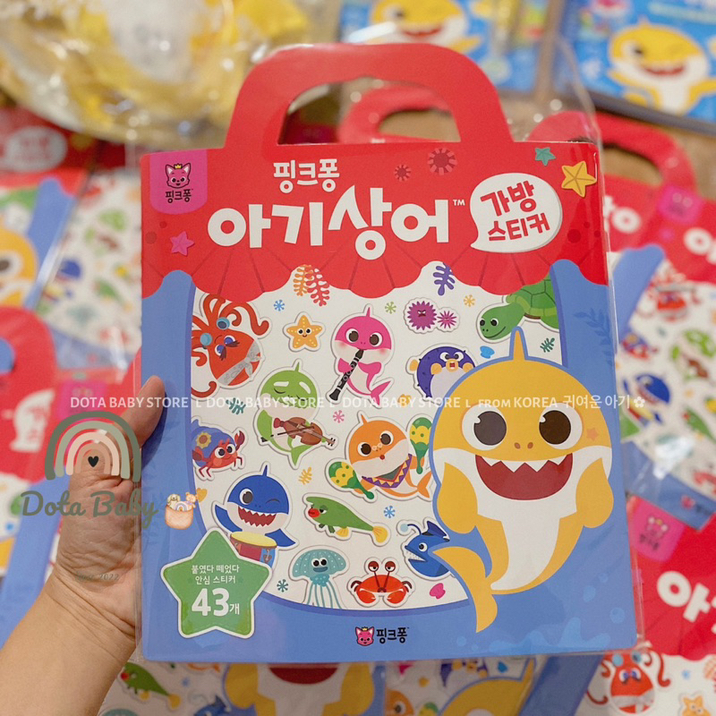 Túi Sticker Bóc Dán Thông Minh BABYSHARK Chống Nước Made In Korea