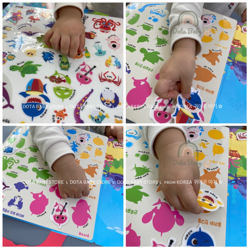 Túi Sticker Bóc Dán Thông Minh BABYSHARK Chống Nước Made In Korea