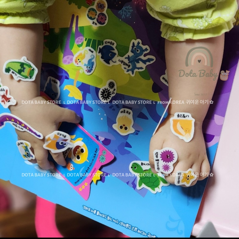 Túi Sticker Bóc Dán Thông Minh BABYSHARK Chống Nước Made In Korea