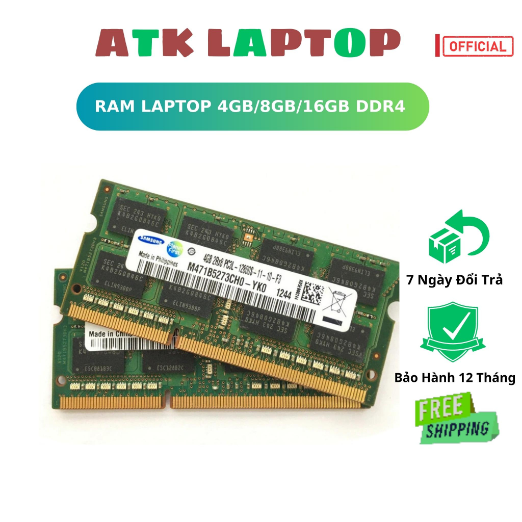 RAM LAPTOP 4GB/8GB/16GB DDR4 bus 2400/2666/3200Hz Kingston Samsung/HyperX Chính Hãng Dùng Cho Laptop-BH 36 tháng 1 đổi 1