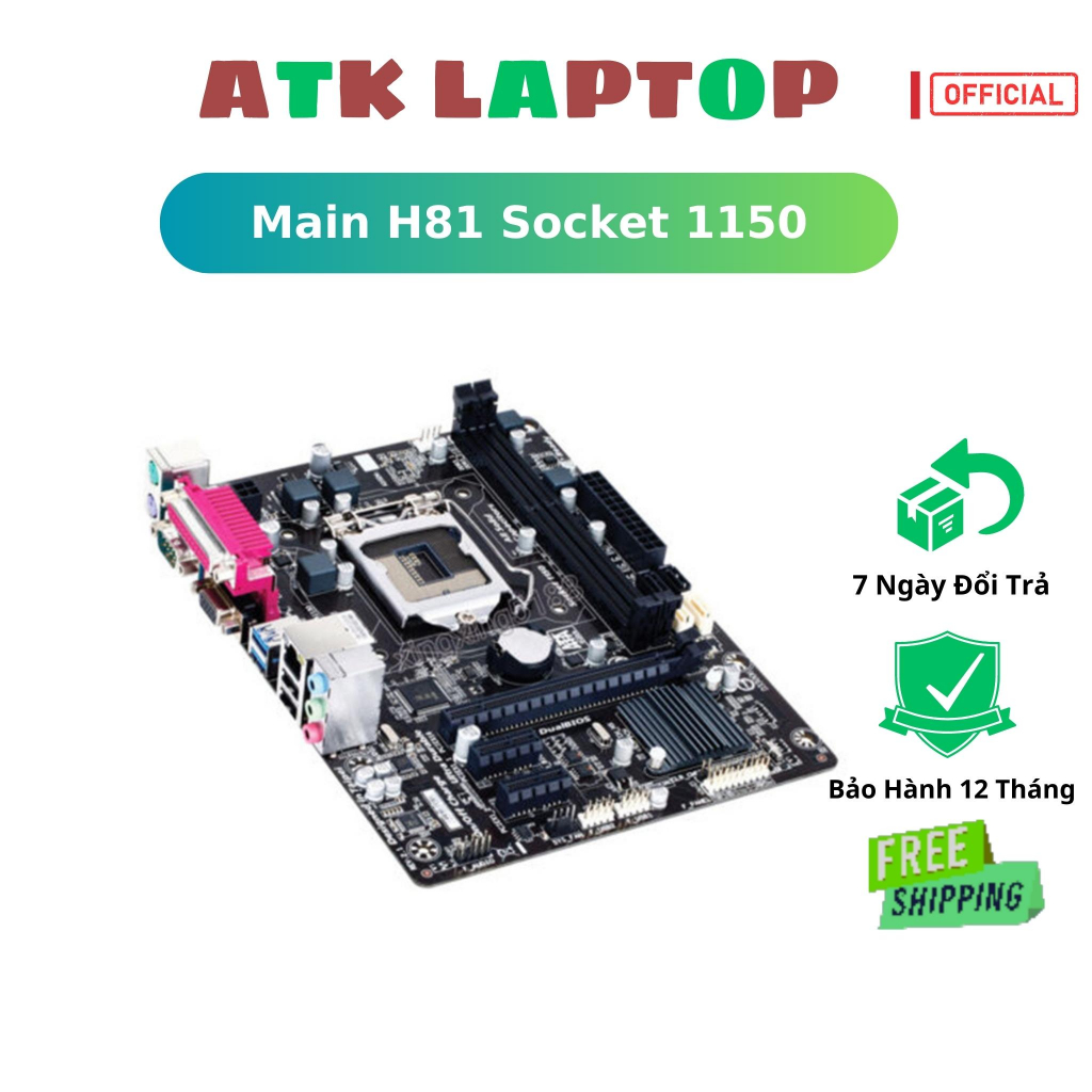 Bo mạch chủ máy tính bàn  PC, Case (main) H81, H61 Socket 1150 (Kèm: Chặn (FE), Keo tản nhiệt CPU, Còi, dây SATA) | BigBuy360 - bigbuy360.vn