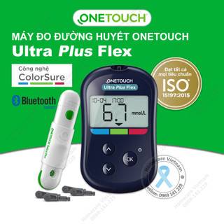 Máy đo đường huyết OneTouch Ultra Plus Flex, bảo hành trọn đời, đặc biệt tặng kèm hộp que 25