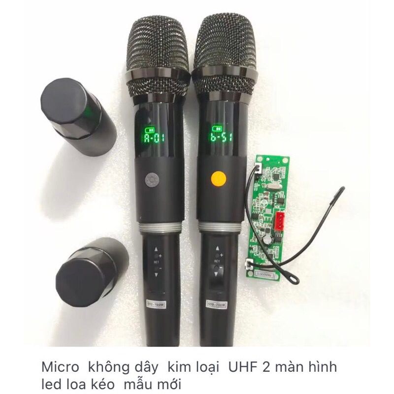 Micro loa kéo chống hú 90% , 2 màn hình