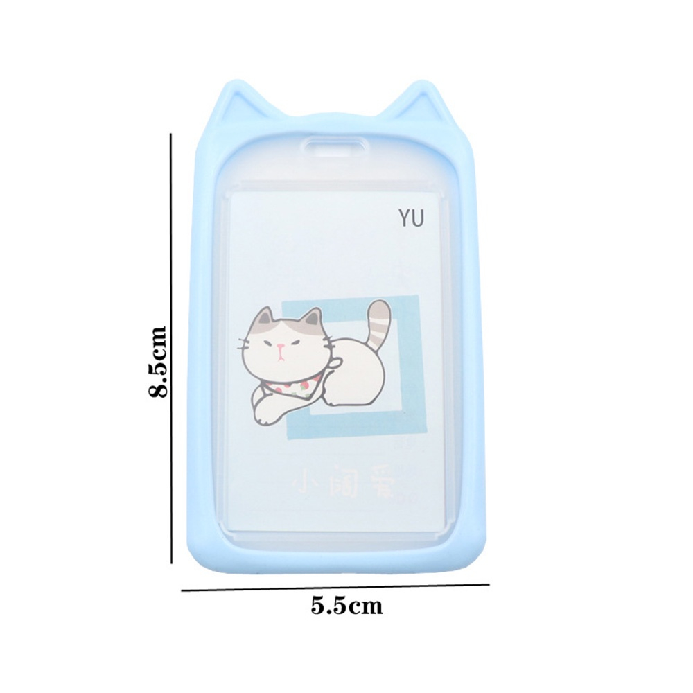 Bao túi đựng thẻ/ Dây đeo thẻ gấu bằng silicon dùng đựng thẻ học sinh, sinh viên, xe bus, thẻ nhân viên sắc màu