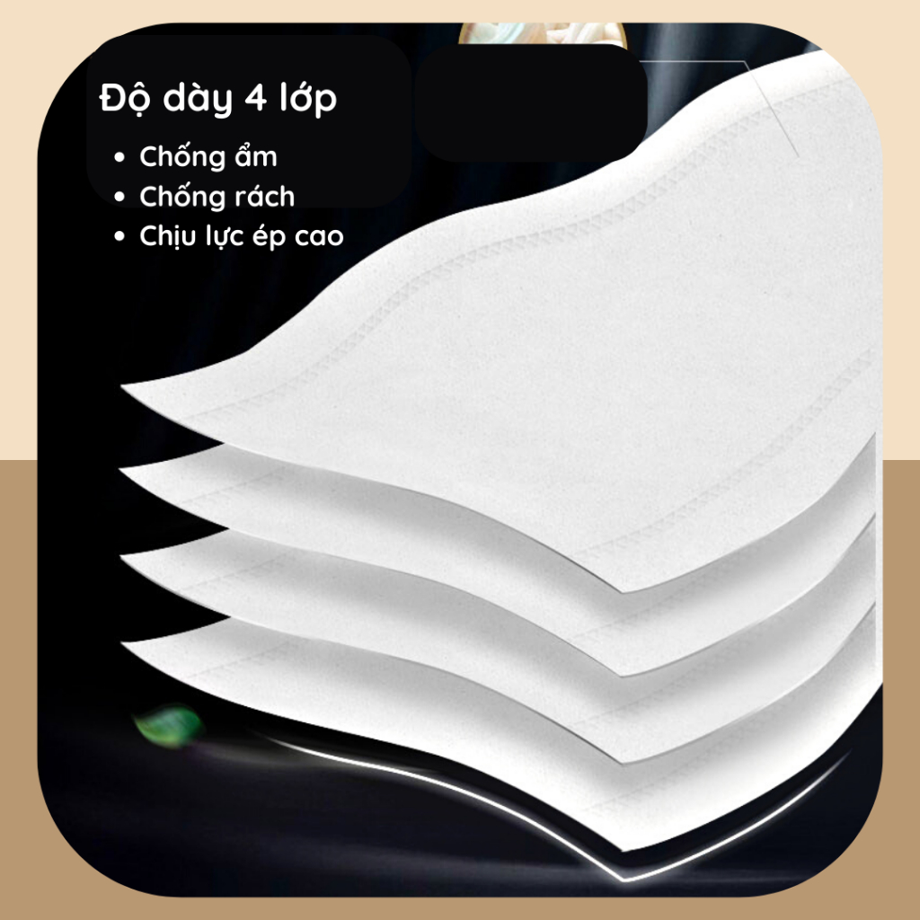 Giấy ăn gấu trúc,Thùng 32 gói giấy ăn Face đen nội địa trung cao cấp, gói siêu dai, mềm mịn