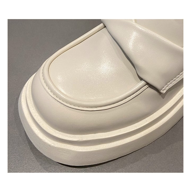 Giày Bốt đốc đế cao 7cm phong cách vintage, Giày Lolita cao gót đế trụ mũi vuông ulzzang chất da Pu mềm mịn