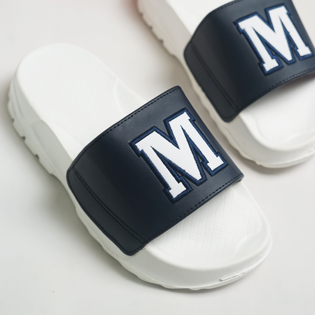 Dép quai ngang logo m MOOVER dép unisex slipper đế cao êm chân chống thấm nước