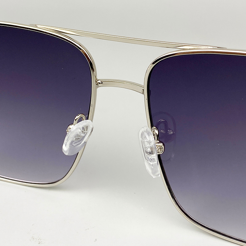 Kính Râm Kính Mát Nam Nữ Mắt Vuông To Khung Ngang Gọng Kim Loại Mắt Đen, Nâu, 7 Màu - BLUE LIGHT