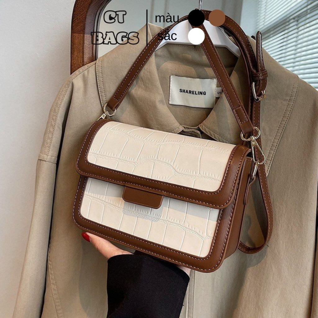 Túi Xách Nữ Đeo Chéo Đẹp Dự Tiệc Đi Chơi Da Pu Cao Cấp Dập Vân Cá Xấu Phong Cách Thời Trang Hàn Quốc Ctbags