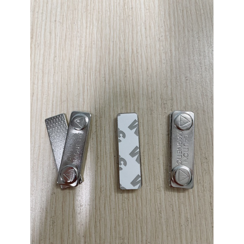 Nam châm cài áo 2 nút dài KT 45x13mm-nam châm khuy áo -nam châm thẻ tên