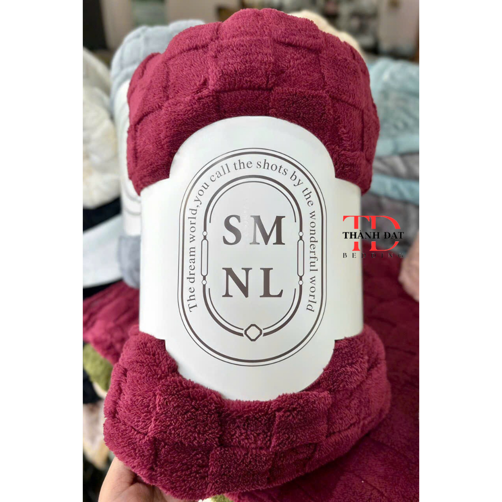 Chăn lông cừu Thành Đạt BEDDING, lông tuyết dày dặn, hai lớp, siêu nhẹ, kích thước lớn 2mx2m3, dùng cho bé và cả gia đìn