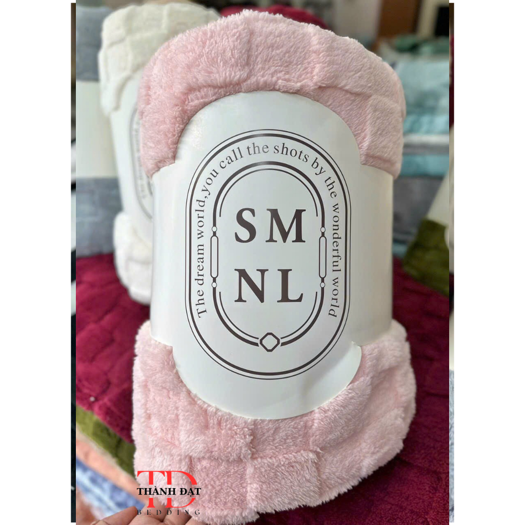 Chăn lông cừu Thành Đạt BEDDING, lông tuyết dày dặn, hai lớp, siêu nhẹ, kích thước lớn 2mx2m3, dùng cho bé và cả gia đìn