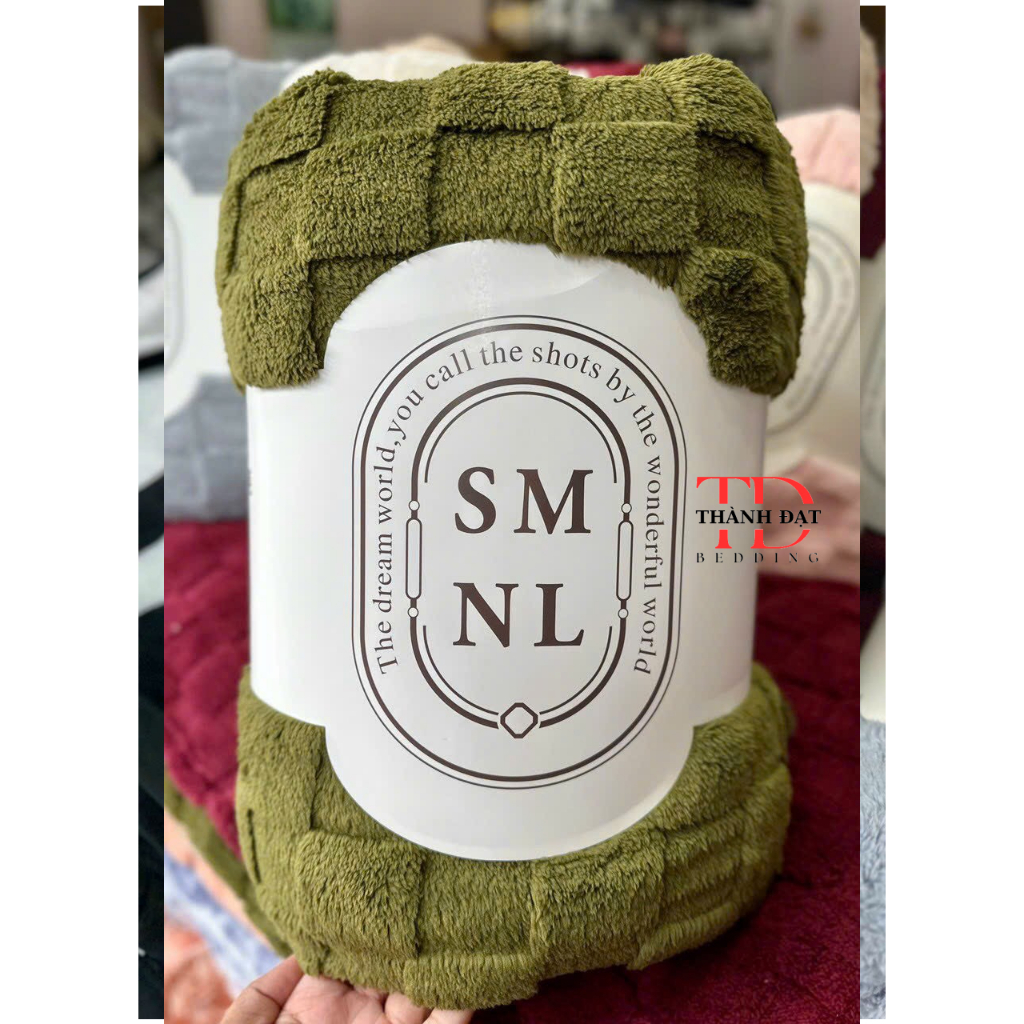 Chăn lông cừu Thành Đạt BEDDING, lông tuyết dày dặn, hai lớp, siêu nhẹ, kích thước lớn 2mx2m3, dùng cho bé và cả gia đìn