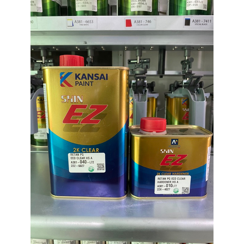 Keo bóng HS Clear 040 kèm Chất đóng rắn - KANSAI PAINT - Thương hiệu Cao Cấp Nhật Bản 1L/Bộ