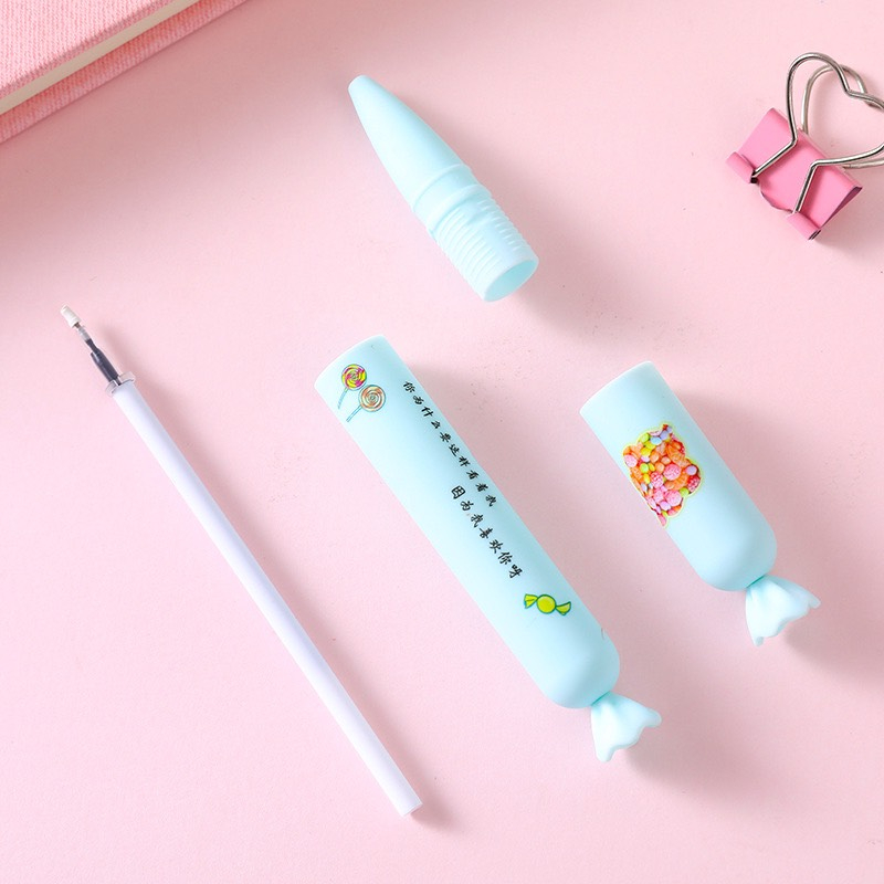 Bút Mực Viết Hình Gói Kẹo Dài Dễ Thương, Mực Gel Màu Đen Ngòi 0.5 Thời Trang Hàn Quốc- BM08