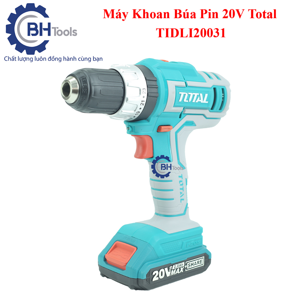Máy Khoan Búa Dùng Pin 20V Total TIDLI20031 Chính Hãng