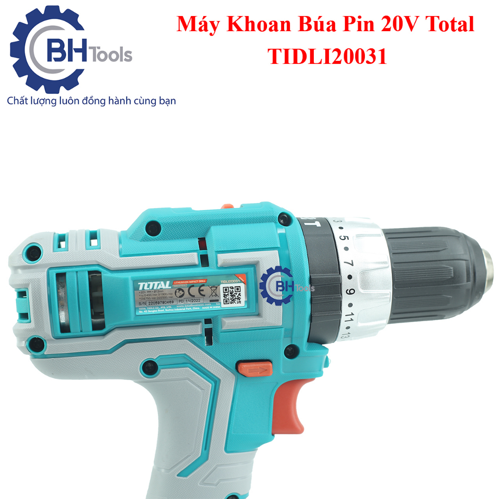 Máy Khoan Búa Dùng Pin 20V Total TIDLI20031 Chính Hãng