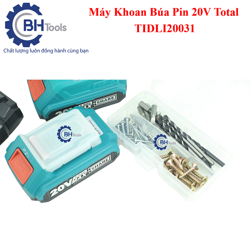Máy Khoan Búa Dùng Pin 20V Total TIDLI20031 Chính Hãng