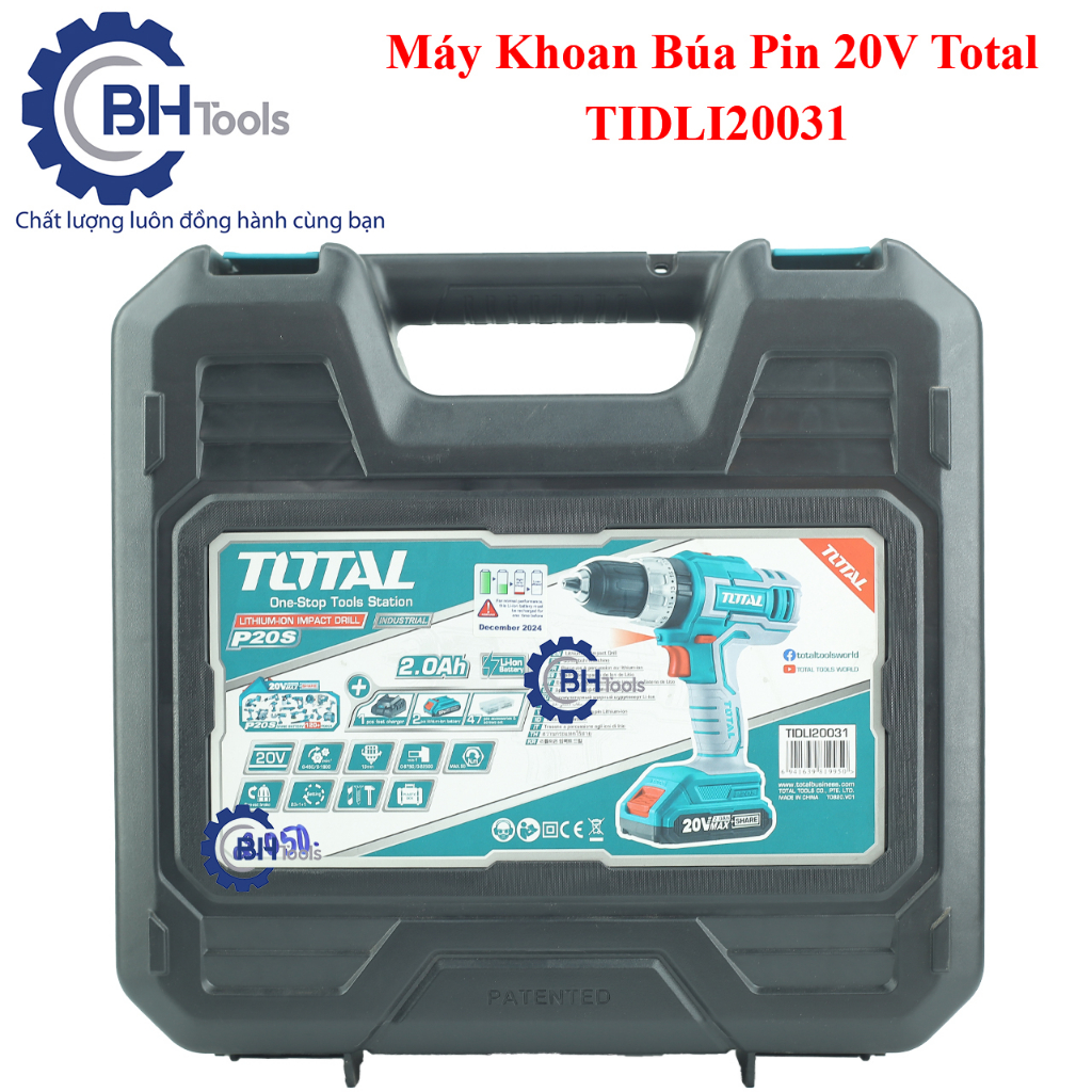 Máy Khoan Búa Dùng Pin 20V Total TIDLI20031 Chính Hãng