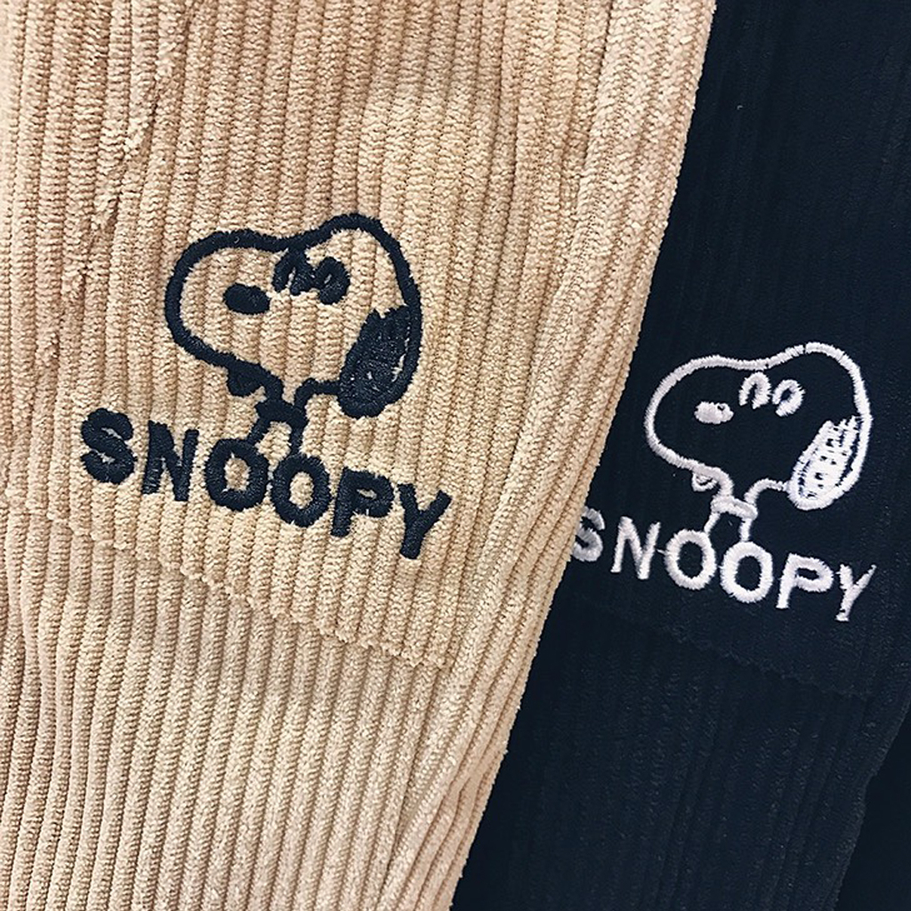 Quần Nỉ Thêu Chú Chó Snopy , Quần Dài Chất Nhung Tăm Cho Bé Cao Cấp Cho Bé Trai Và Bé Gái - LEON KIDS