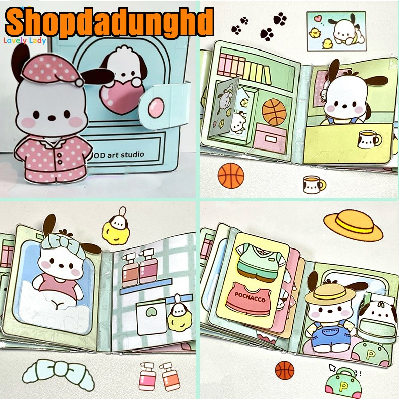 Sách Đồ Chơi DIY Hình kuromi Melody Hoạt Hình Sáng Tạo