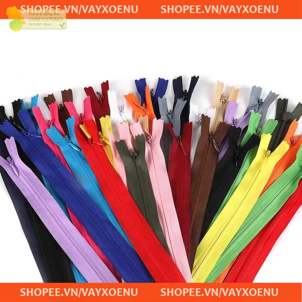 5 chiếc Khóa Giọt Lệ Dài 25cm, 60cm, hàng công ty dây kéo Đủ Màu , Kho Phụ liệu may