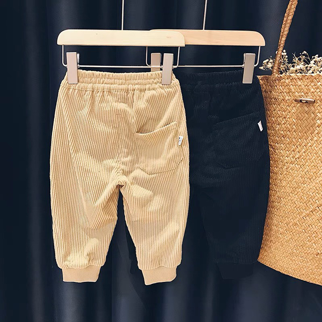 Quần Nỉ Thêu Chú Chó Snopy , Quần Dài Chất Nhung Tăm Cho Bé Cao Cấp Cho Bé Trai Và Bé Gái - LEON KIDS