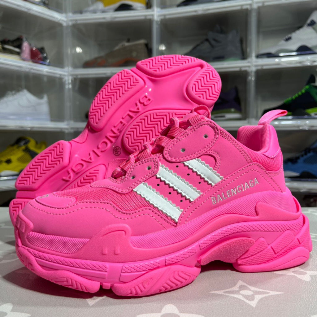 Giày thể thao Adidas x Balenciaga Triple S " Pink " cho nữ