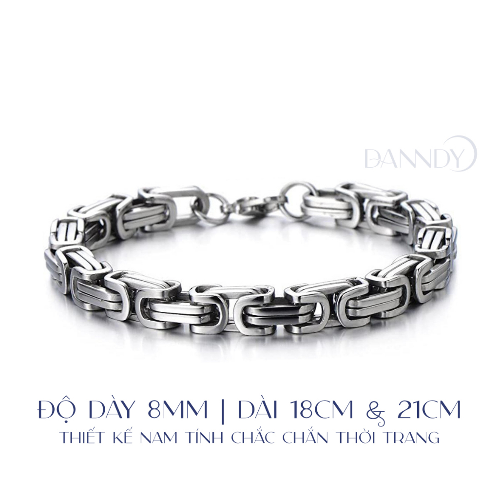 Vòng Tay Nam Thép Tian Không Gỉ. Lắc Tay Nam Titan Sáng Bóng. Vòng Tay Lắc Tay Cho Nam | Dandy