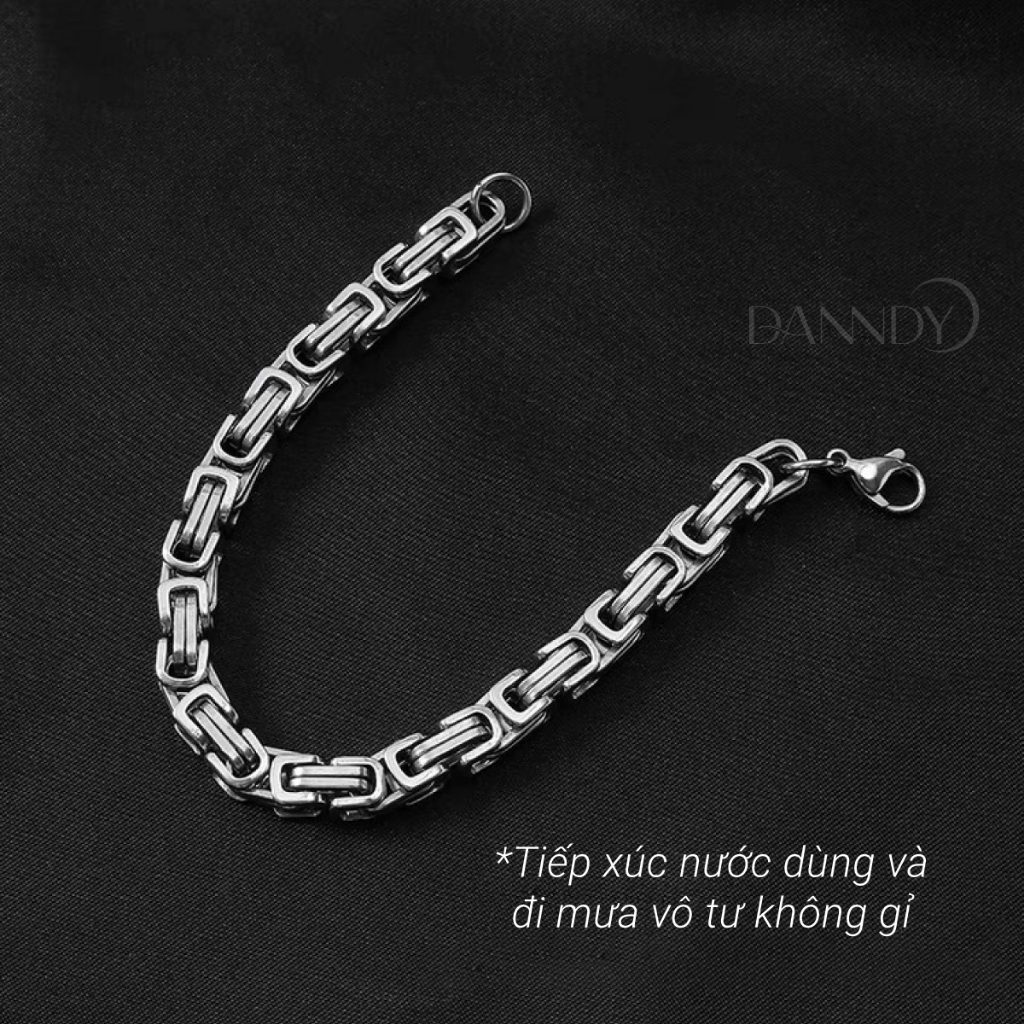 Vòng Tay Nam Thép Tian Không Gỉ. Lắc Tay Nam Titan Sáng Bóng. Vòng Tay Lắc Tay Cho Nam | Dandy