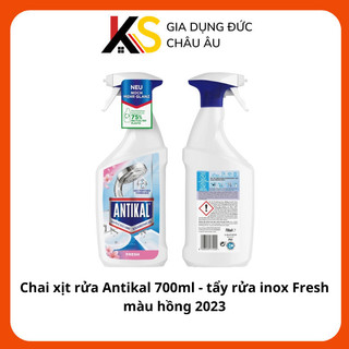 Chai xịt rửa Antikal 700ml - tẩy rửa inox Fresh màu hồng 2023