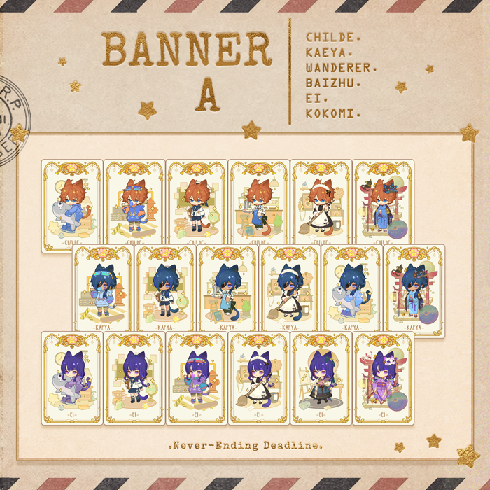 Card bo góc gacha Tailor Shop Genshin Impact