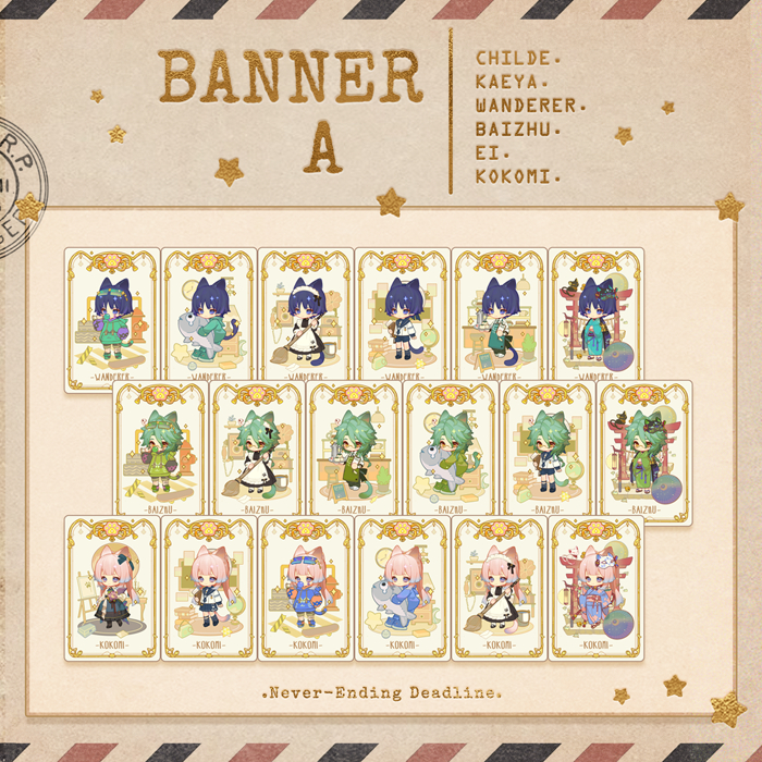 Card bo góc gacha Tailor Shop Genshin Impact