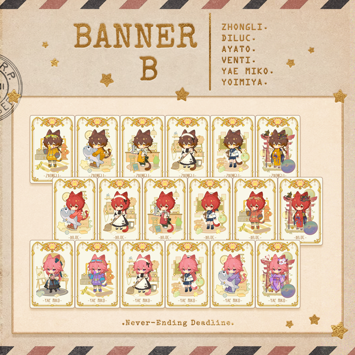 Card bo góc gacha Tailor Shop Genshin Impact