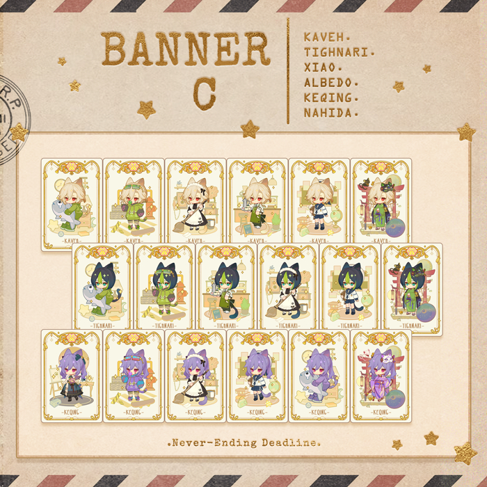 Card bo góc gacha Tailor Shop Genshin Impact