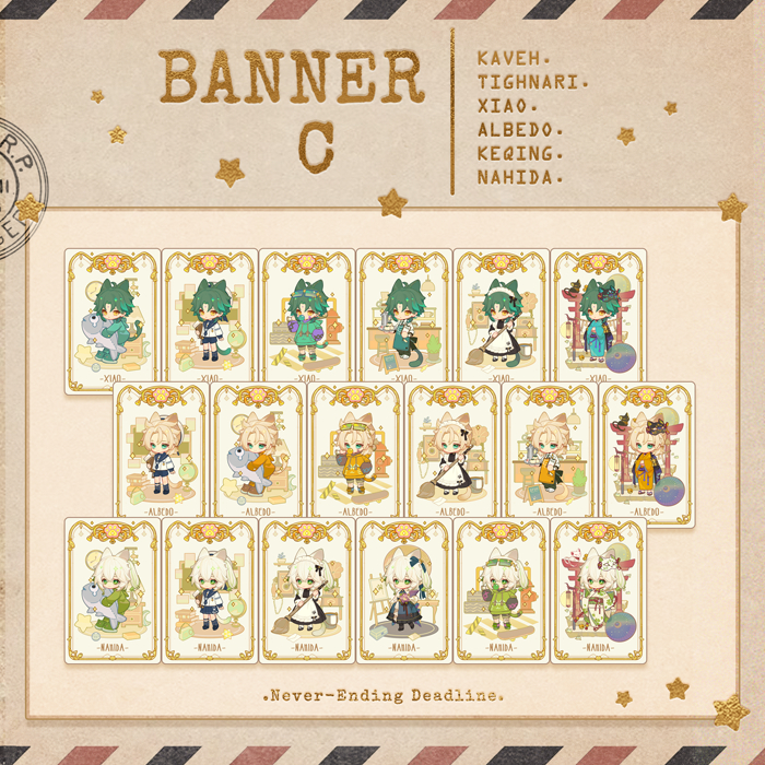Card bo góc gacha Tailor Shop Genshin Impact