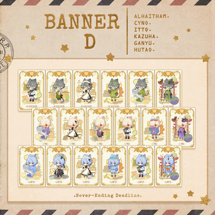 Card bo góc gacha Tailor Shop Genshin Impact