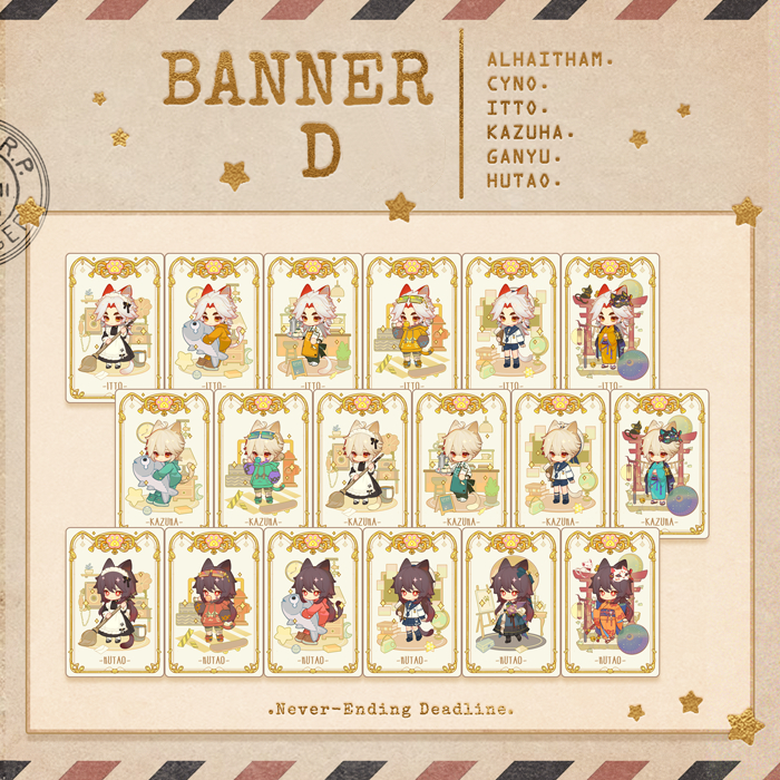 Card bo góc gacha Tailor Shop Genshin Impact
