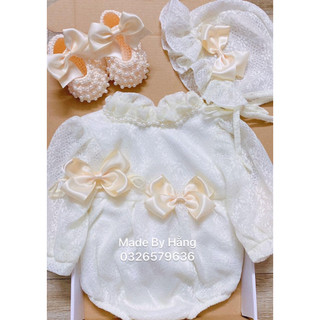 Body bé gái, set body Nhật nơ ngực Made By Hằng cho bé gái từ 3-10kg