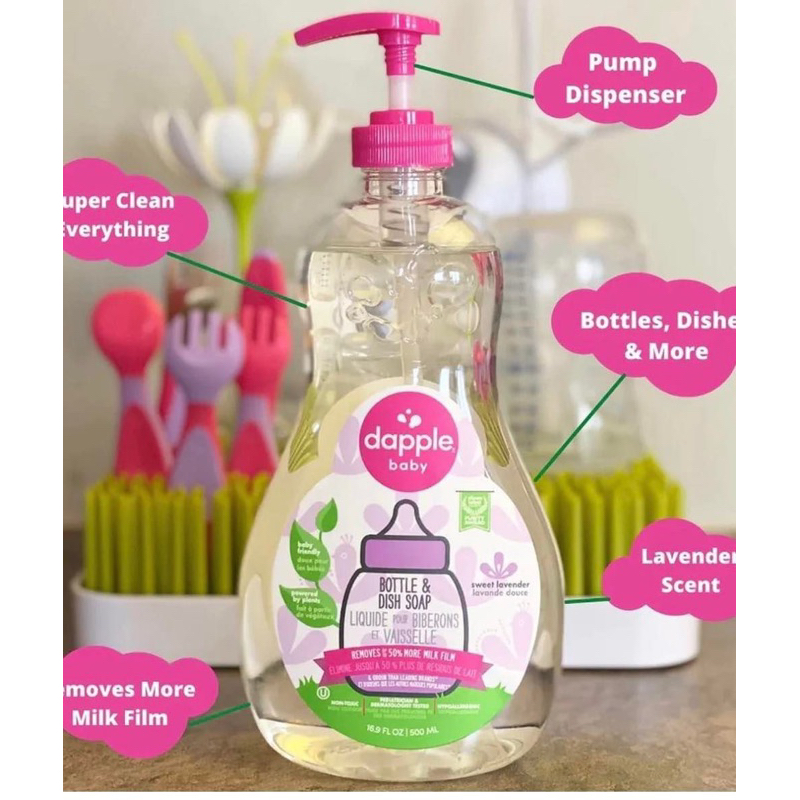 Nước rửa bình sữa Dapple Baby 500ml - Mỹ