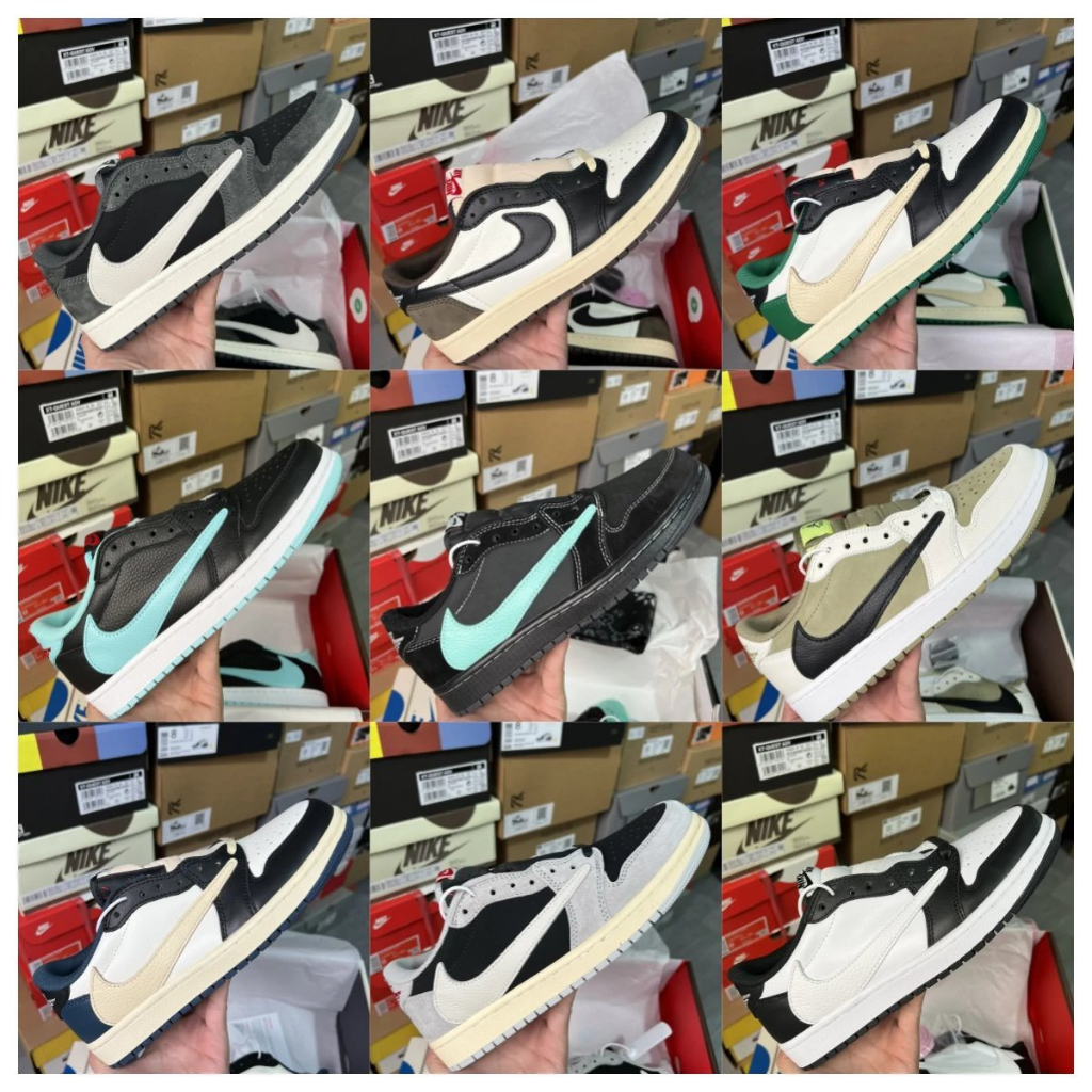 Giày Air Jordan 1 Low " Travis Scott Olive "