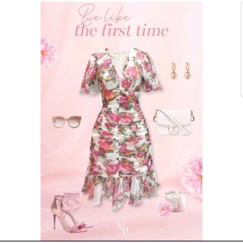 Thanh lý đầm Lép hoa hồng size M likenew