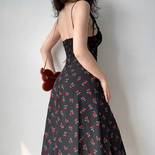 đầm midi  hoa nhỏ cột nơ