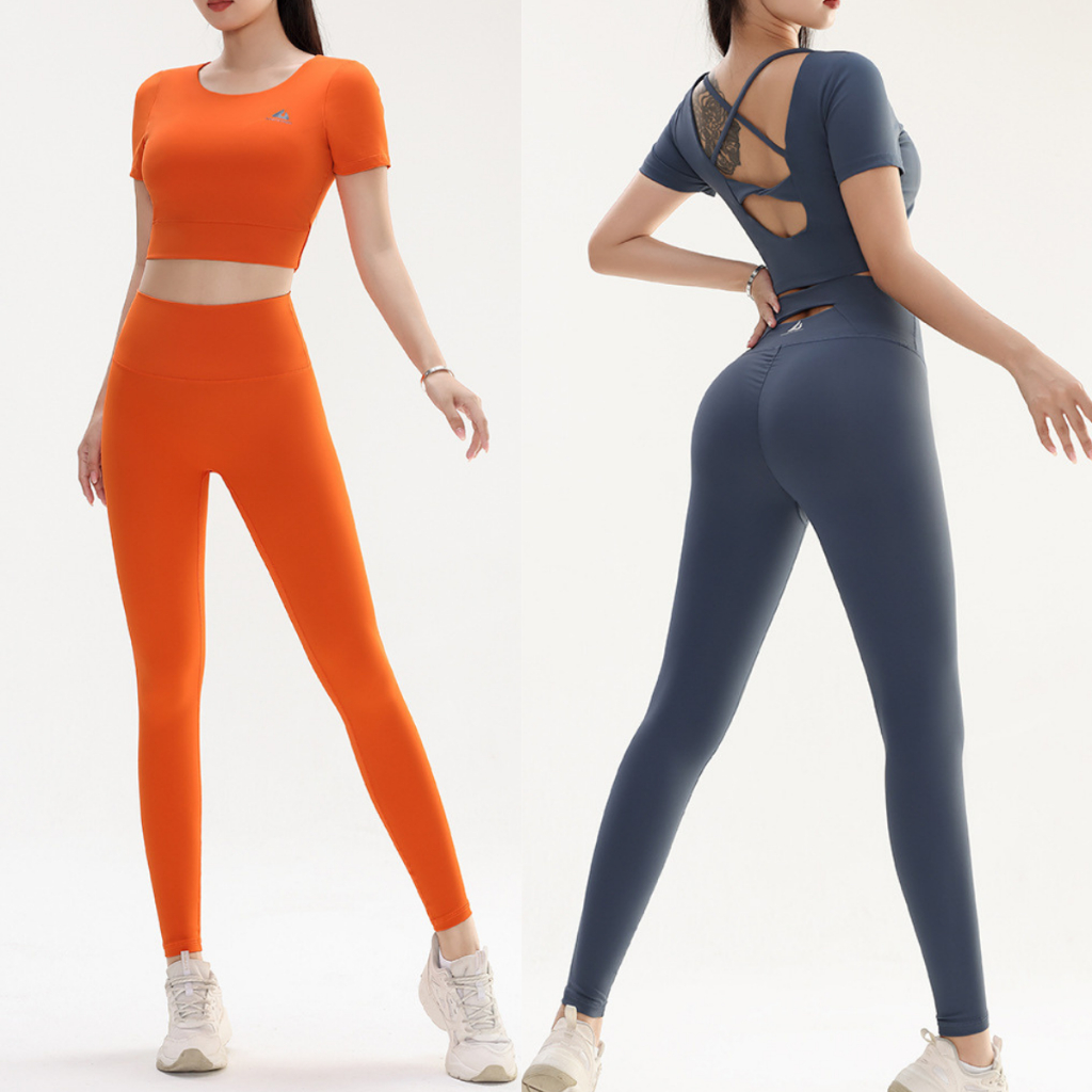Bộ NAQI tập Gym , Yoga Thun lạnh Crop - Dài FY - 605 - E1202