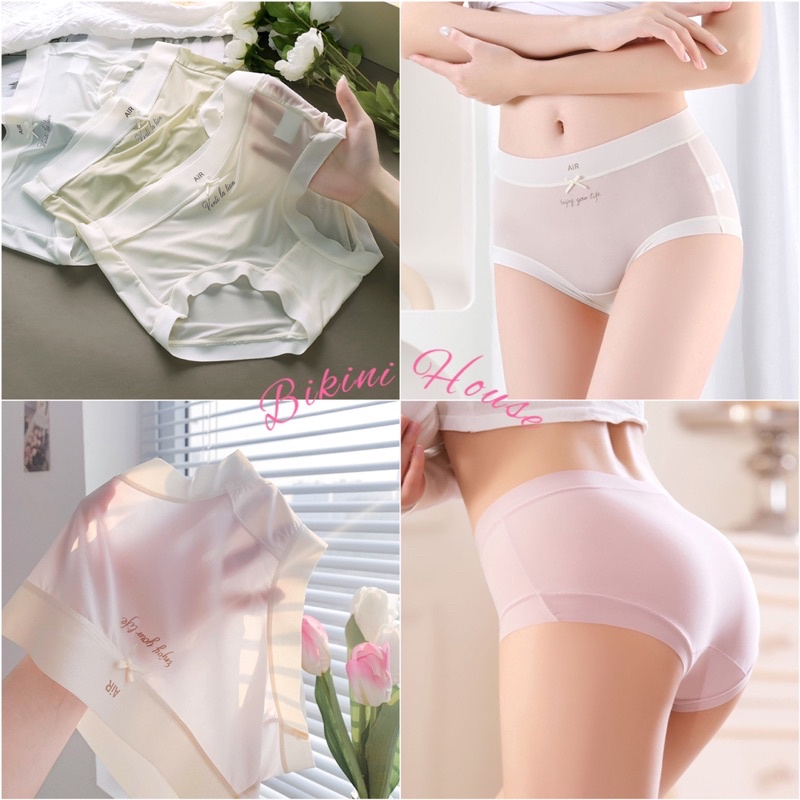 Quần Lót Nữ Air Tàng Hình Lụa Băng Siêu Nhẹ Ôm Mông Có size To Cho Người Béo 2916