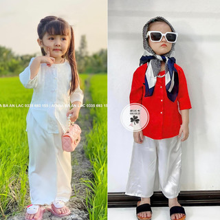 Bộ bà ba cho bé , áo bà ba cho bé gái chất vải lụa gấm mềm mịn rất mát và thoải mái