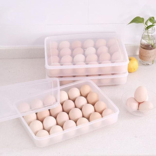 Hộp Đựng Trứng 24 Quả Có Nắp Đậy, Hộp Để Thực Phẩm Trong Tủ Lạnh Có Nắp Đậy Tiện Lợi  - Darling Home