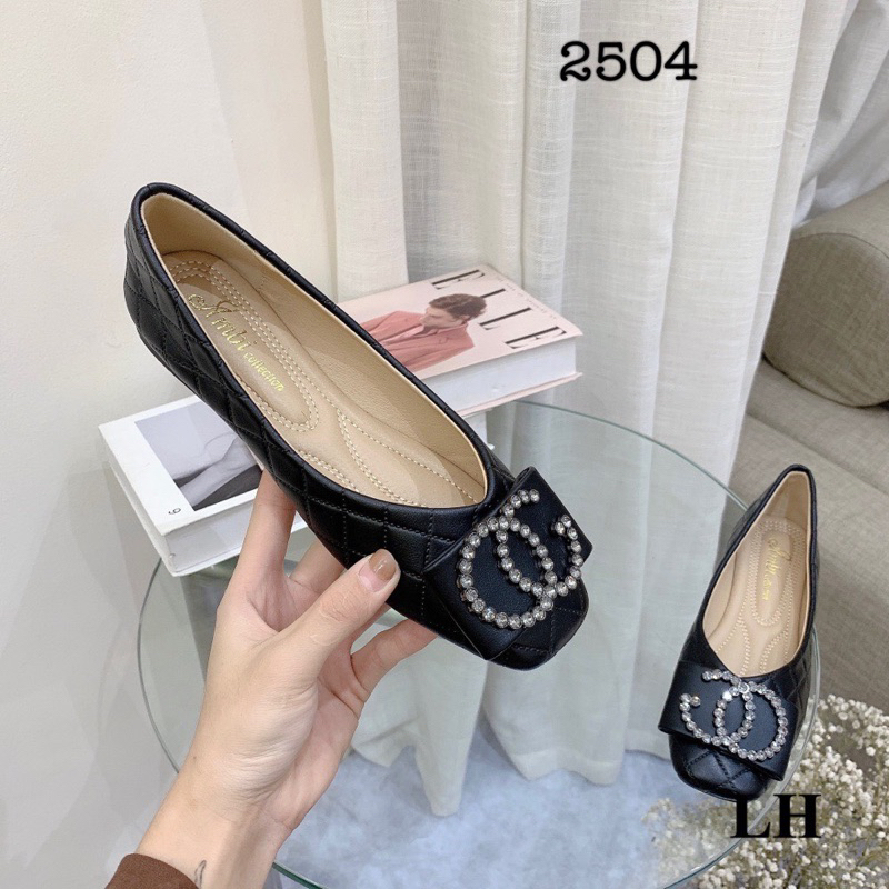 Giày bệt búp bê trần chỉ tag nơ Svt, G C mã 2504, 2503, 2282